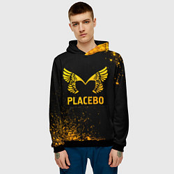 Толстовка-худи мужская Placebo - gold gradient, цвет: 3D-черный — фото 2