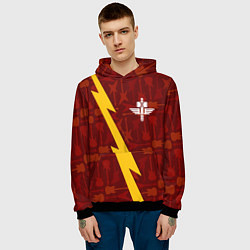 Толстовка-худи мужская Manowar гитары и молния, цвет: 3D-черный — фото 2