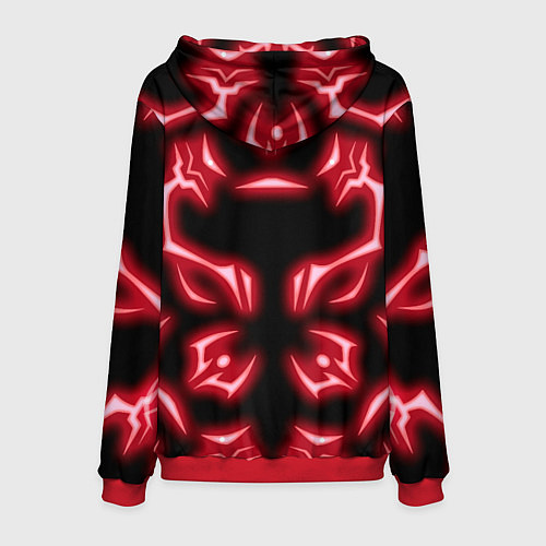 Мужская толстовка Магическая битва светящиеся Знаки Сукуны / 3D-Красный – фото 2