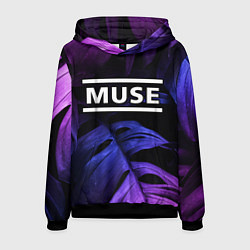 Толстовка-худи мужская Muse neon monstera, цвет: 3D-черный