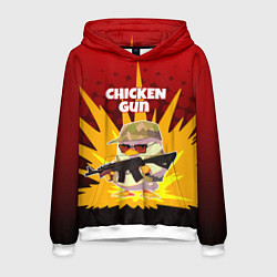 Толстовка-худи мужская Chicken Gun - спецназ, цвет: 3D-белый