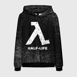 Толстовка-худи мужская Half-Life с потертостями на темном фоне, цвет: 3D-черный