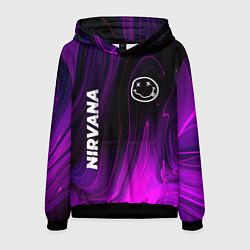 Толстовка-худи мужская Nirvana violet plasma, цвет: 3D-черный