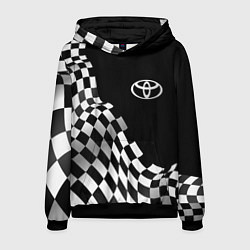 Толстовка-худи мужская Toyota racing flag, цвет: 3D-черный