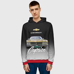 Толстовка-худи мужская Американская машина Chevrolet Caprice 70-х годов, цвет: 3D-красный — фото 2