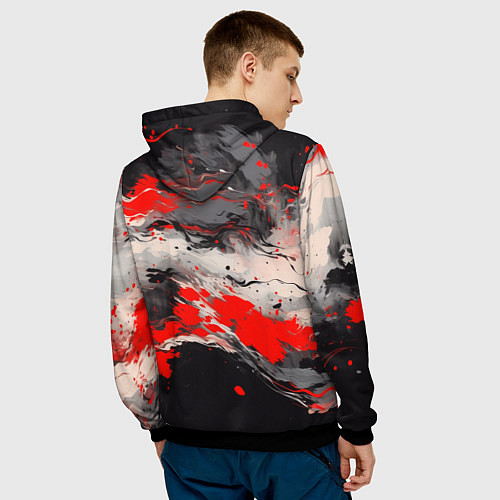 Мужская толстовка Демон Пауэр - Человек бензопила / 3D-Черный – фото 4