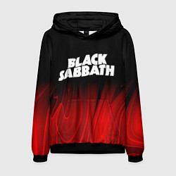 Толстовка-худи мужская Black Sabbath red plasma, цвет: 3D-черный