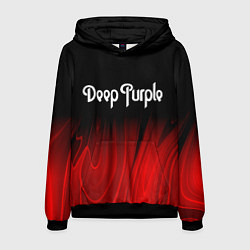 Толстовка-худи мужская Deep Purple red plasma, цвет: 3D-черный
