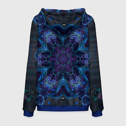 Мужская толстовка Нанотехнологический паттерн / 3D-Синий – фото 2