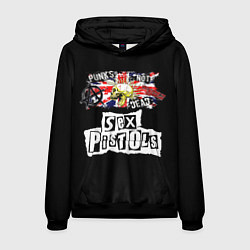 Толстовка-худи мужская Sex Pistols - punks not dead, цвет: 3D-черный