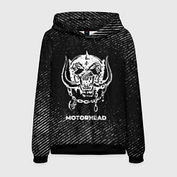 Толстовка-худи мужская Motorhead с потертостями на темном фоне, цвет: 3D-черный