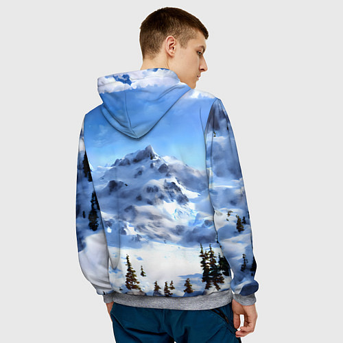 Мужская толстовка Мамонт ледникового периода / 3D-Меланж – фото 4