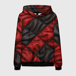 Толстовка-худи мужская Red black luxury, цвет: 3D-черный