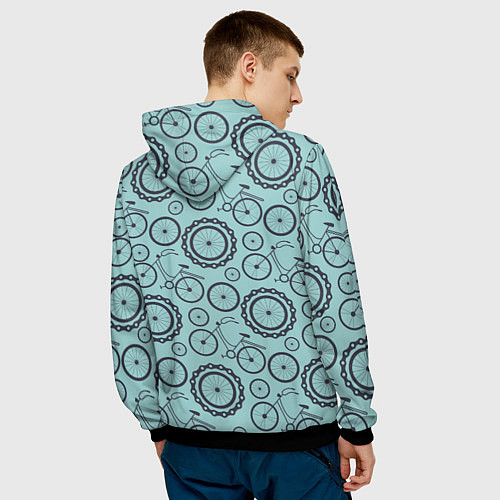 Мужская толстовка Любитель велика / 3D-Черный – фото 4