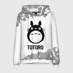 Мужская толстовка Totoro glitch на светлом фоне