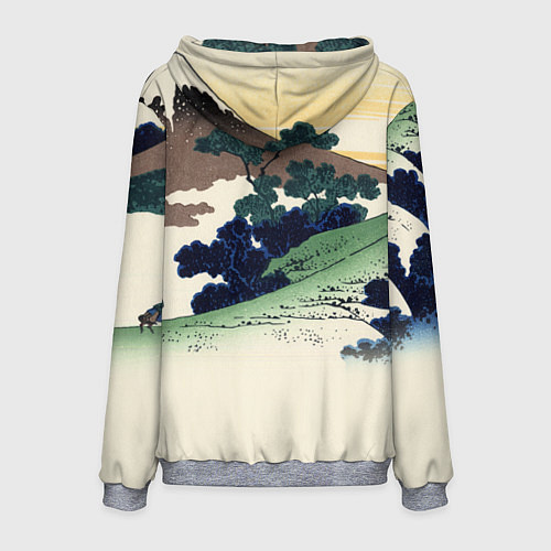 Мужская толстовка Tiger samurai - Japan - neural network / 3D-Меланж – фото 2