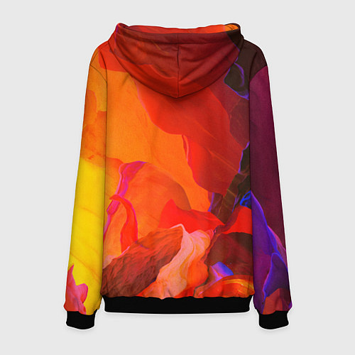 Мужская толстовка Красно-оранжевый камень / 3D-Черный – фото 2