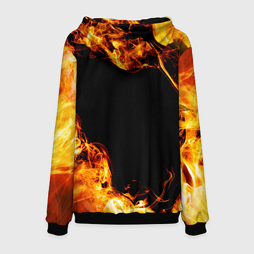 Мужская толстовка Papa Roach и пылающий огонь / 3D-Черный – фото 2