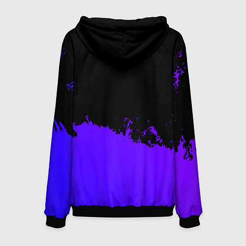 Мужская толстовка HIM purple grunge / 3D-Черный – фото 2