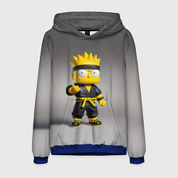 Толстовка-худи мужская Bart Simpson - ninja - Japan, цвет: 3D-синий