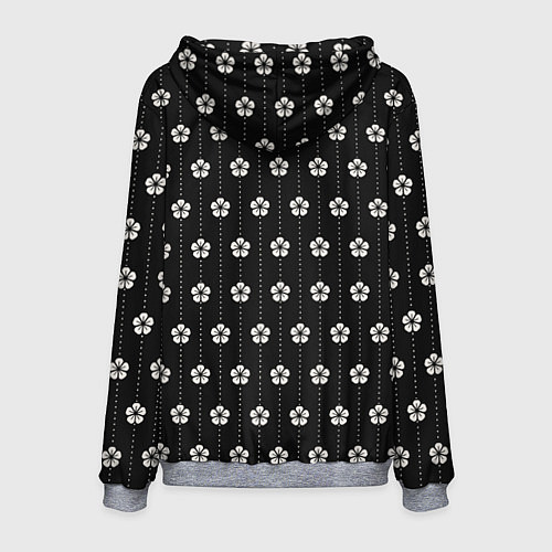 Мужская толстовка Японский узор цветов / 3D-Меланж – фото 2