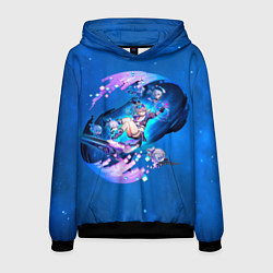 Толстовка-худи мужская Хонкай Стар Рейл: Серебряный Волк, цвет: 3D-черный