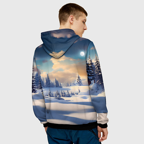 Мужская толстовка Шерстистый мамонт / 3D-Черный – фото 4