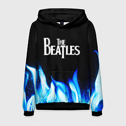 Толстовка-худи мужская The Beatles blue fire, цвет: 3D-черный
