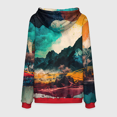 Мужская толстовка Загадочное измерение / 3D-Красный – фото 2