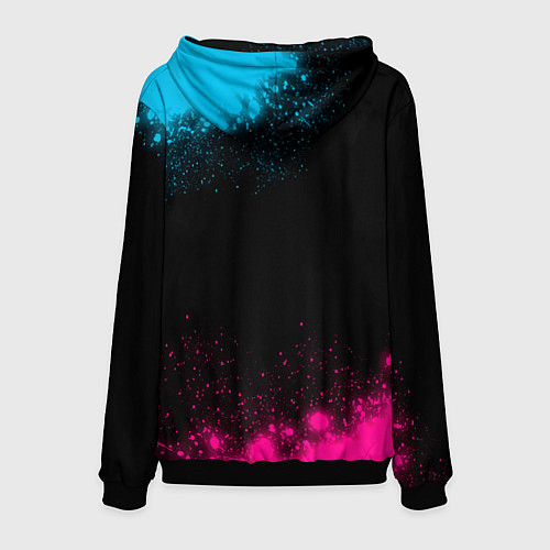 Мужская толстовка Thirty Seconds to Mars - neon gradient / 3D-Черный – фото 2