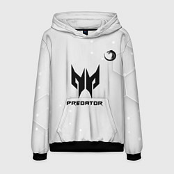 Толстовка-худи мужская TNC Predator white, цвет: 3D-черный