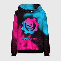 Толстовка-худи мужская Gears of War - neon gradient, цвет: 3D-черный