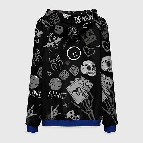 Мужская толстовка Sad art / 3D-Синий – фото 2