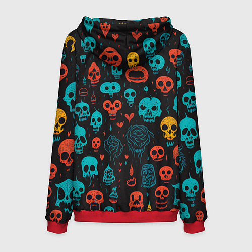 Мужская толстовка Skull party / 3D-Красный – фото 2