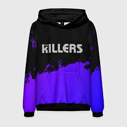 Толстовка-худи мужская The Killers purple grunge, цвет: 3D-черный