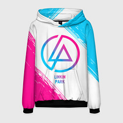 Толстовка-худи мужская Linkin Park neon gradient style, цвет: 3D-черный