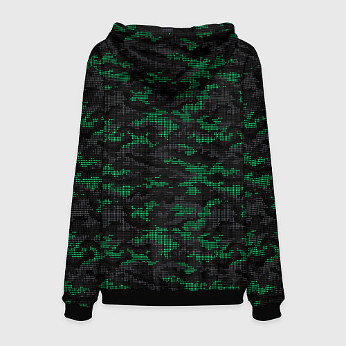 Мужская толстовка Точечный камуфляжный узор Spot camouflage pattern / 3D-Черный – фото 2