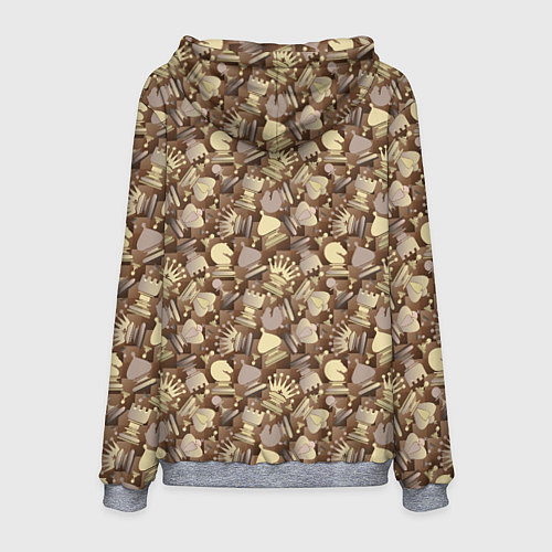 Мужская толстовка Шахматный Король - Chess / 3D-Меланж – фото 2