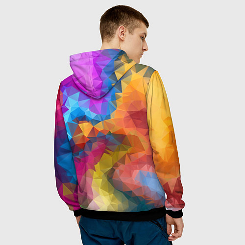 Мужская толстовка Super colors / 3D-Черный – фото 4
