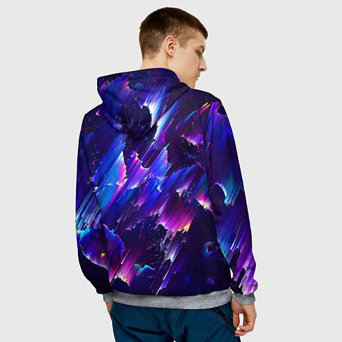 Мужская толстовка Капибара-космонавт - нейросеть / 3D-Меланж – фото 4