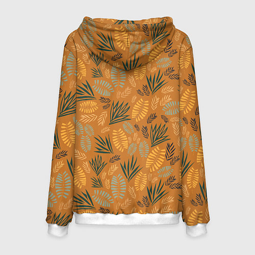 Мужская толстовка Мексиканские оранжевые папаротники / 3D-Белый – фото 2