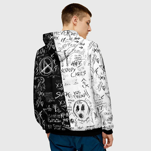 Мужская толстовка Мицури Канроджи - Demon slayer / 3D-Черный – фото 4