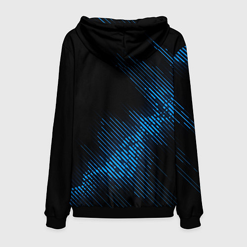 Мужская толстовка David Bowie звуковая волна / 3D-Черный – фото 2