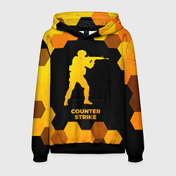 Толстовка-худи мужская Counter Strike - gold gradient, цвет: 3D-черный
