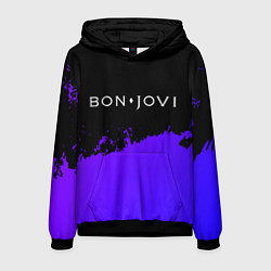 Мужская толстовка Bon Jovi purple grunge