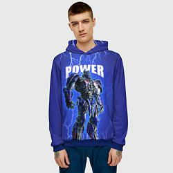 Толстовка-худи мужская Трансформеры: Оптимус Прайм, цвет: 3D-синий — фото 2