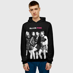 Толстовка-худи мужская Blackpink Beautiful girls, цвет: 3D-черный — фото 2