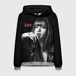 Толстовка-худи мужская Blackpink Lisa in leather jacket, цвет: 3D-меланж