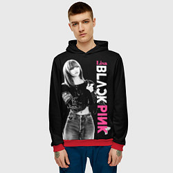 Толстовка-худи мужская Blackpink Beautiful Lisa, цвет: 3D-красный — фото 2