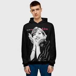 Толстовка-худи мужская Blackpink Lisa gesture of love, цвет: 3D-черный — фото 2